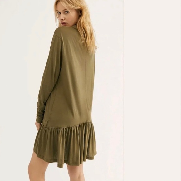 Free People High Neck Ruffle Mia Tunic Top Mini Dress SZ SM - Picture 7 of 7